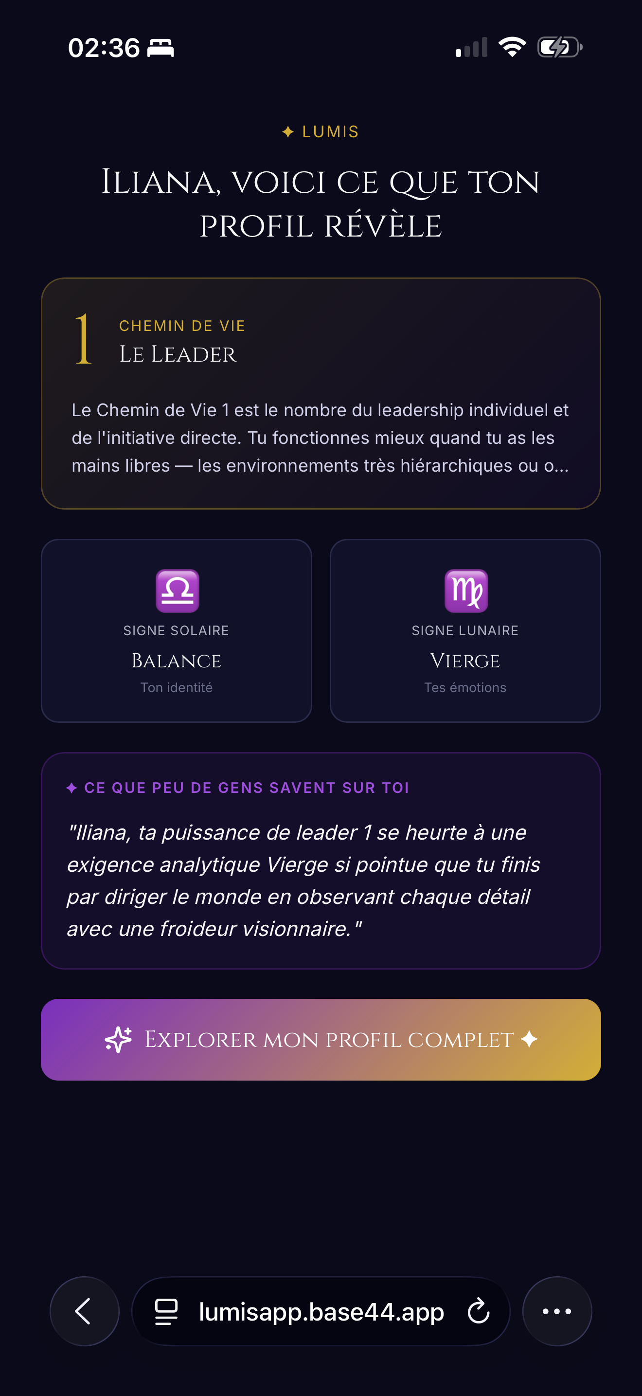 Profil révélé